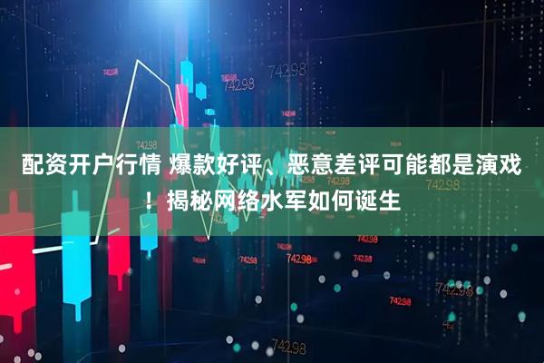 配资开户行情 爆款好评、恶意差评可能都是演戏！揭秘网络水军如何诞生